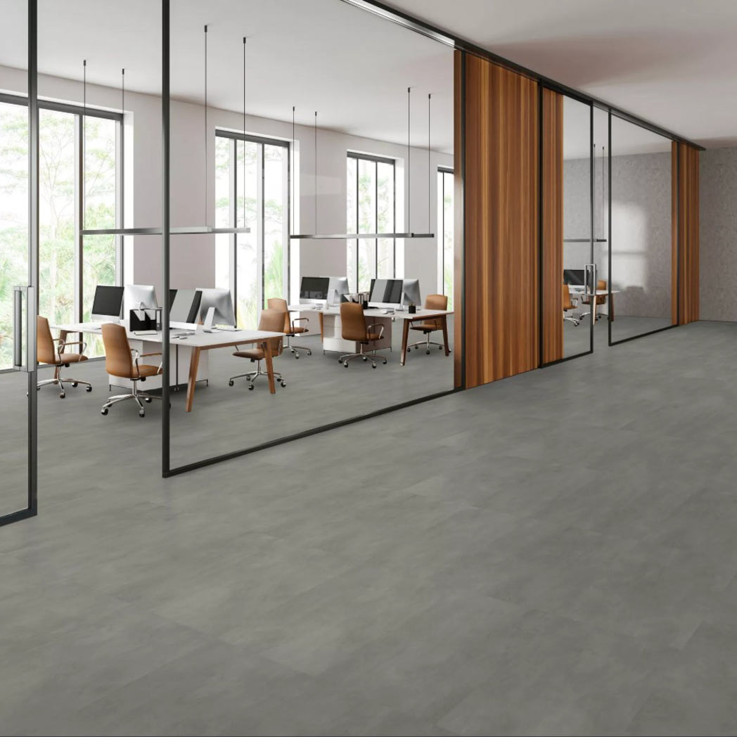 Aladdin Commercial Loose Lay LVT Bentwood Tile 5.0 AH131 Concrete 925 room
