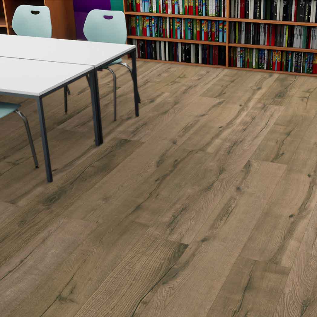 Alassin Commercial Laminate Dynamic Composition AH045 Boardwalk Oak 843 room
