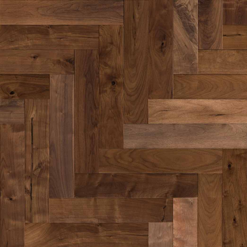 Anderson Hardwood Engineered Revival Walnut Herringbone AA833 Rye 17043