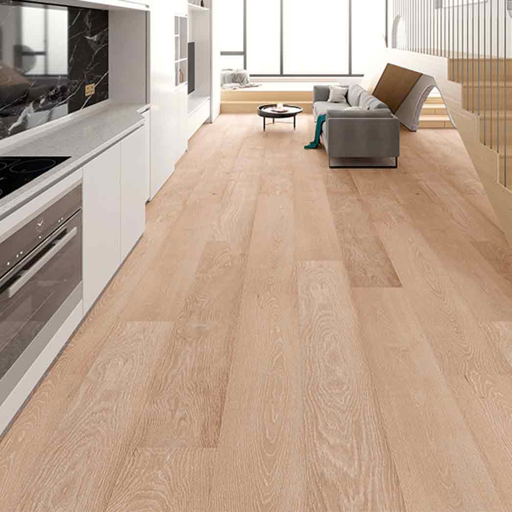 BHW Floors Engineered Hardwood SPC Core Harmony Brushed Cavalry BAM55908 room