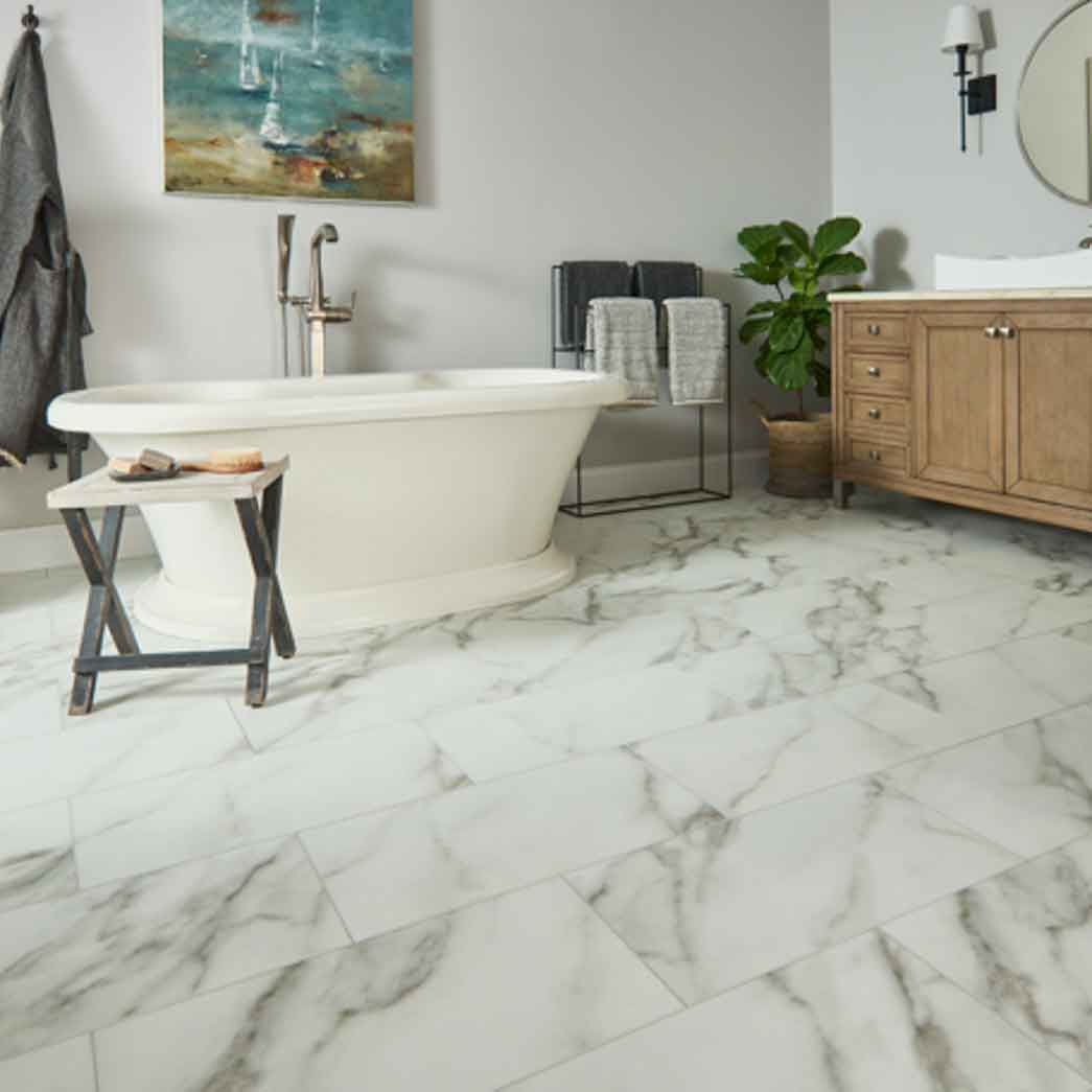 Bruce Lifeseal Reserve Marble Winter White 12in BRLR91RK09E room