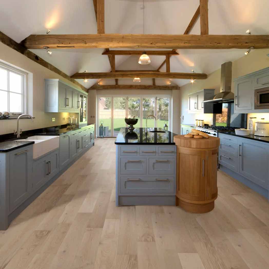 Cali Floors Engineered Hardwood Barrel Collection Sonoma Salt Oak room