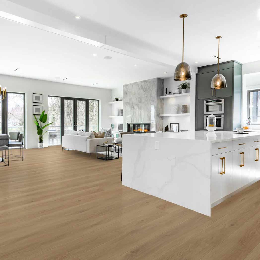 Cali Floors Laminate Mavericks Collection Sandalwood Surge room