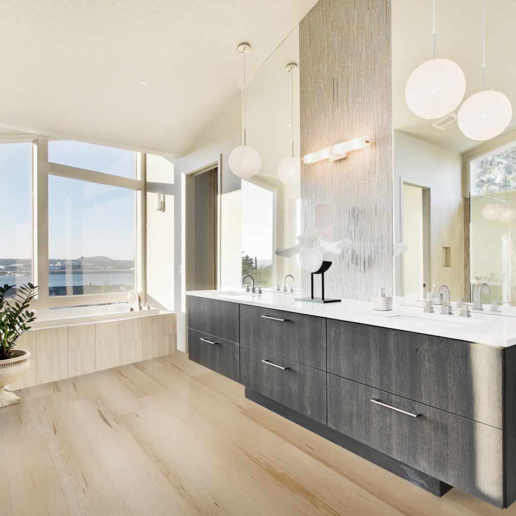 Cali Floors SPC LVP Longboards Collection Doheny Dune room