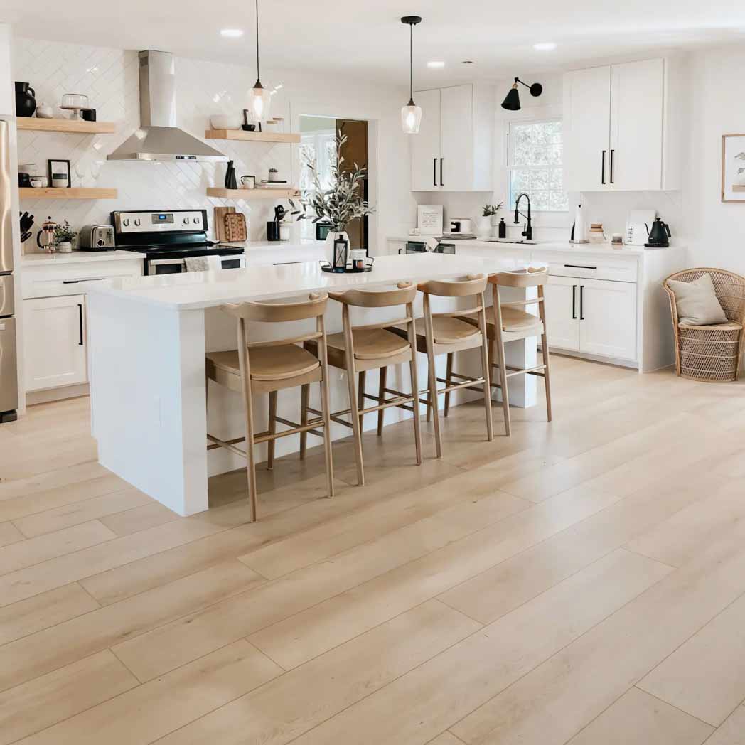 Cali Floors SPC LVP Longboards Collection Sandbar Oak room