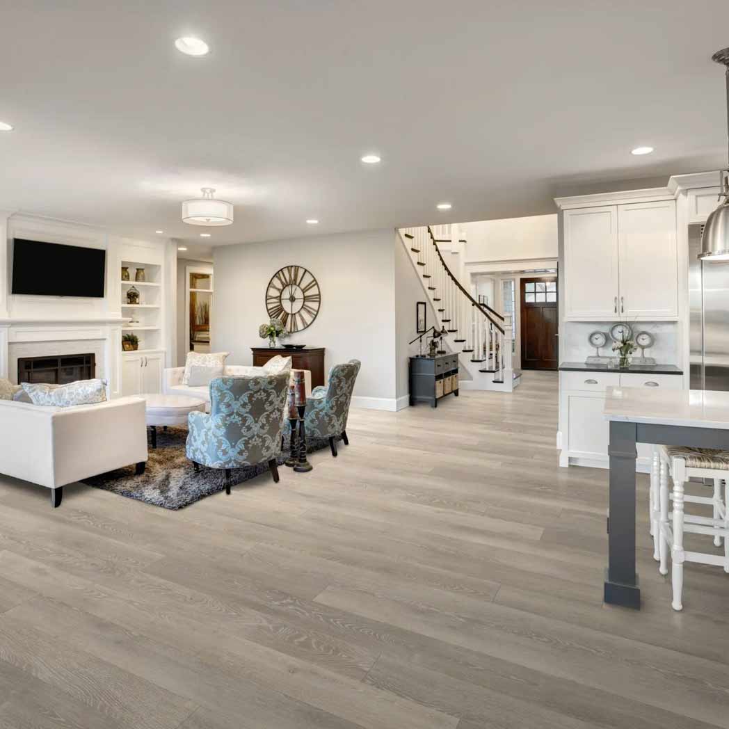 Cali Floors SPC LVP Longboards Collection Whitewater Oak room