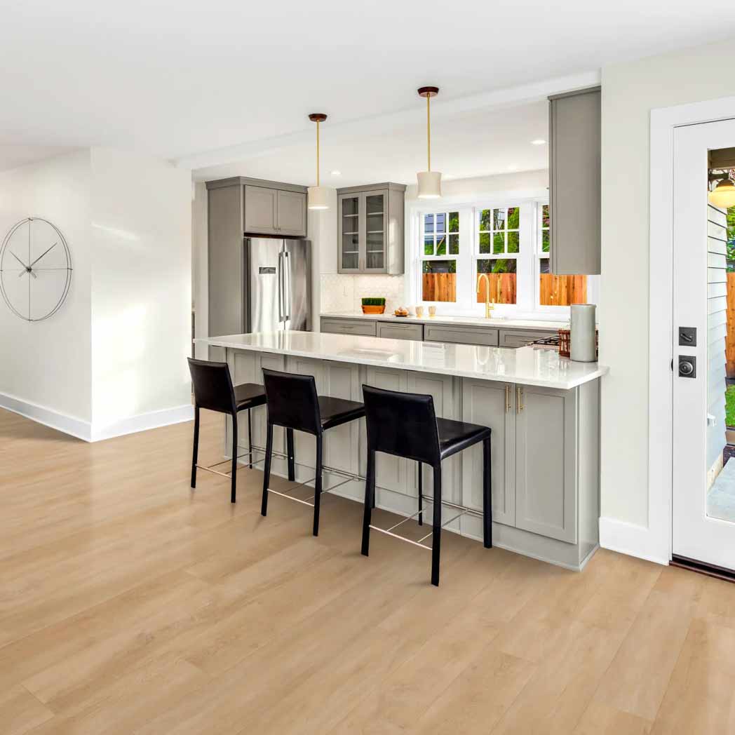 Cali Floors SPC LVP Longboards Icons Collection Aerial Oak room