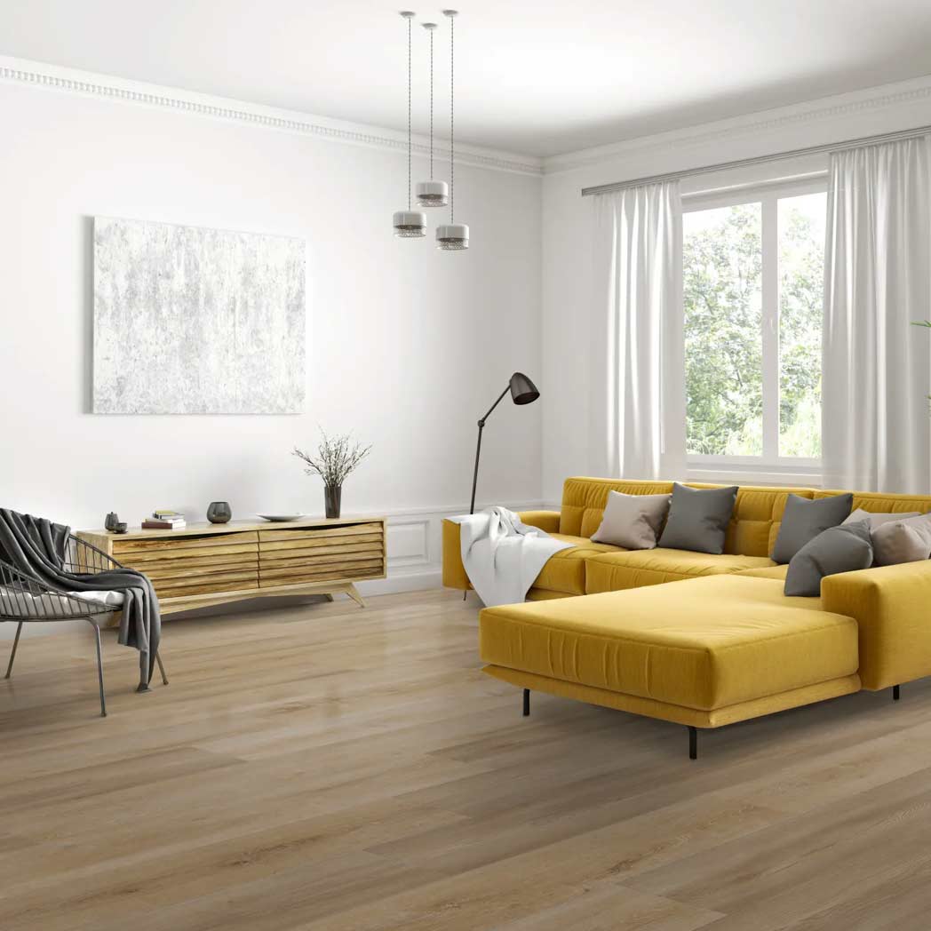 Cali Floors WPC LVP Legends Golden Hour Oak room