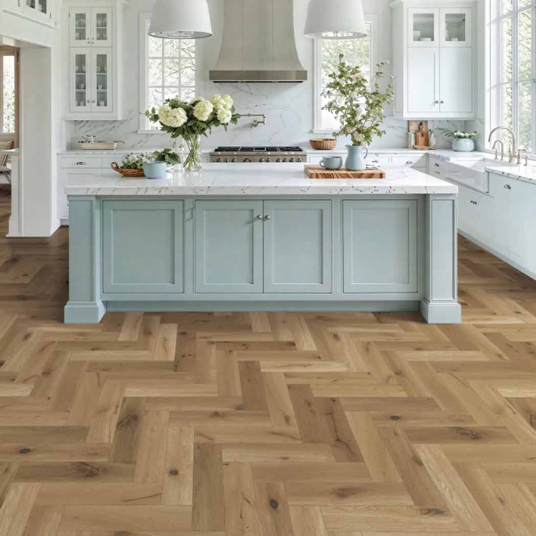 Choice Hardwoods Engineered Hardwood High Country Herringbone Elk River CH703HC07 room