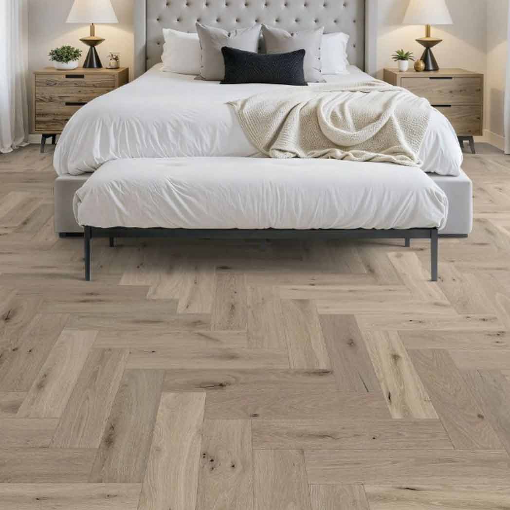 Choice Hardwoods Engineered Hardwood High Country Herringbone Grand Peak CH703HC03 room