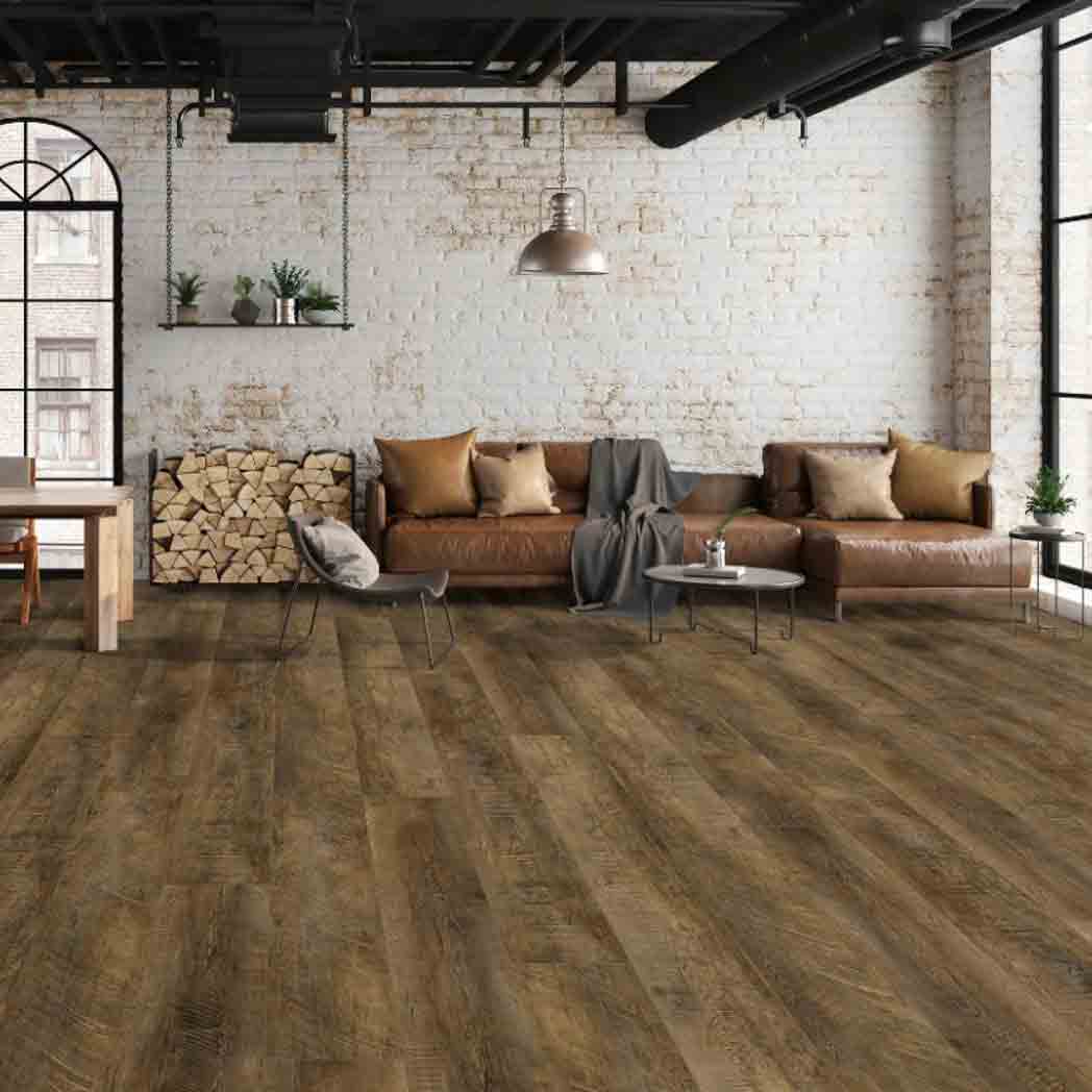 Choice Vinyl Glue Down LVP Urban Loft Foundry Oak CLV501B06 room