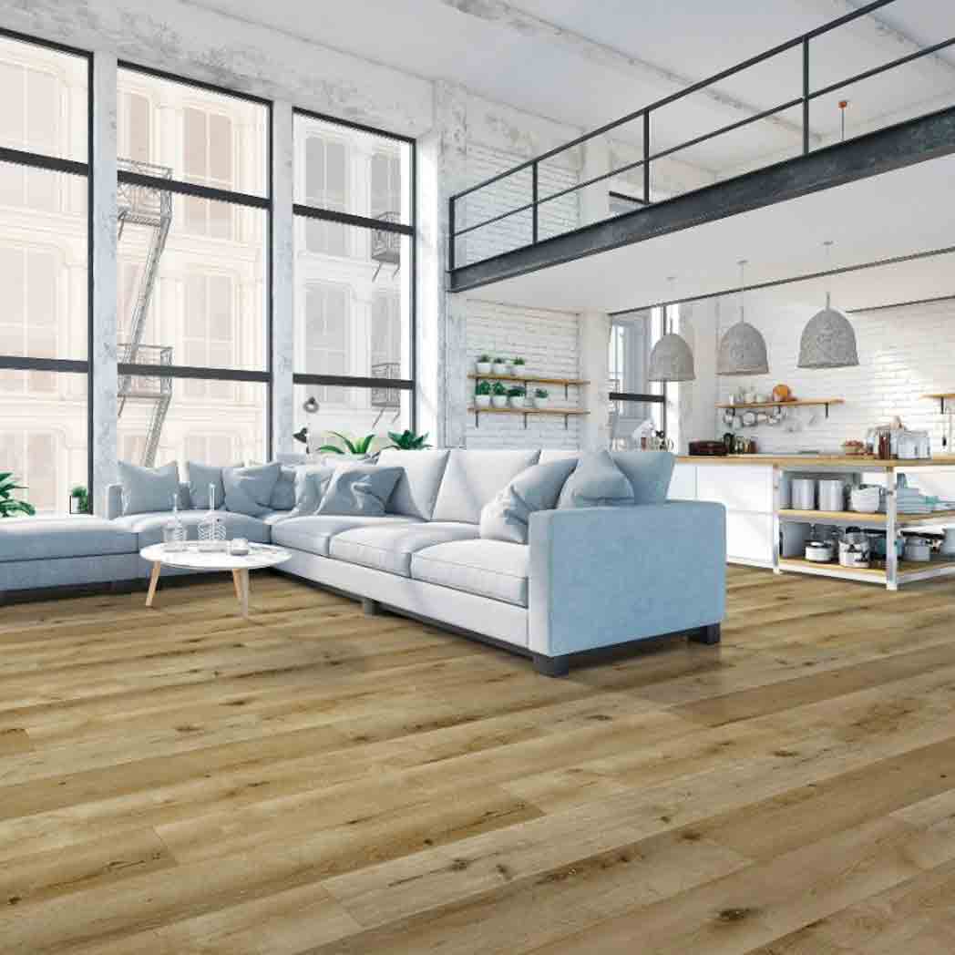 Choice Vinyl Glue Down LVP Urban Loft Millwork Natural CLV501B05 room