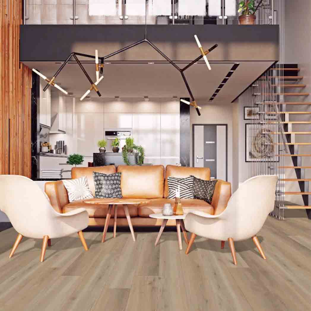 Choice Vinyl Glue Down LVP Urban Loft Urban Natural CLV501B02 room