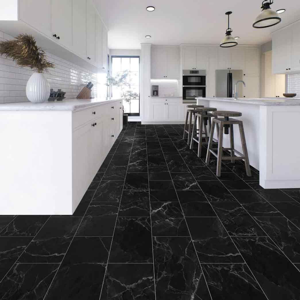 Choice Vinyl LVT Stone Reflections Marquina Noir CVT107L08 room