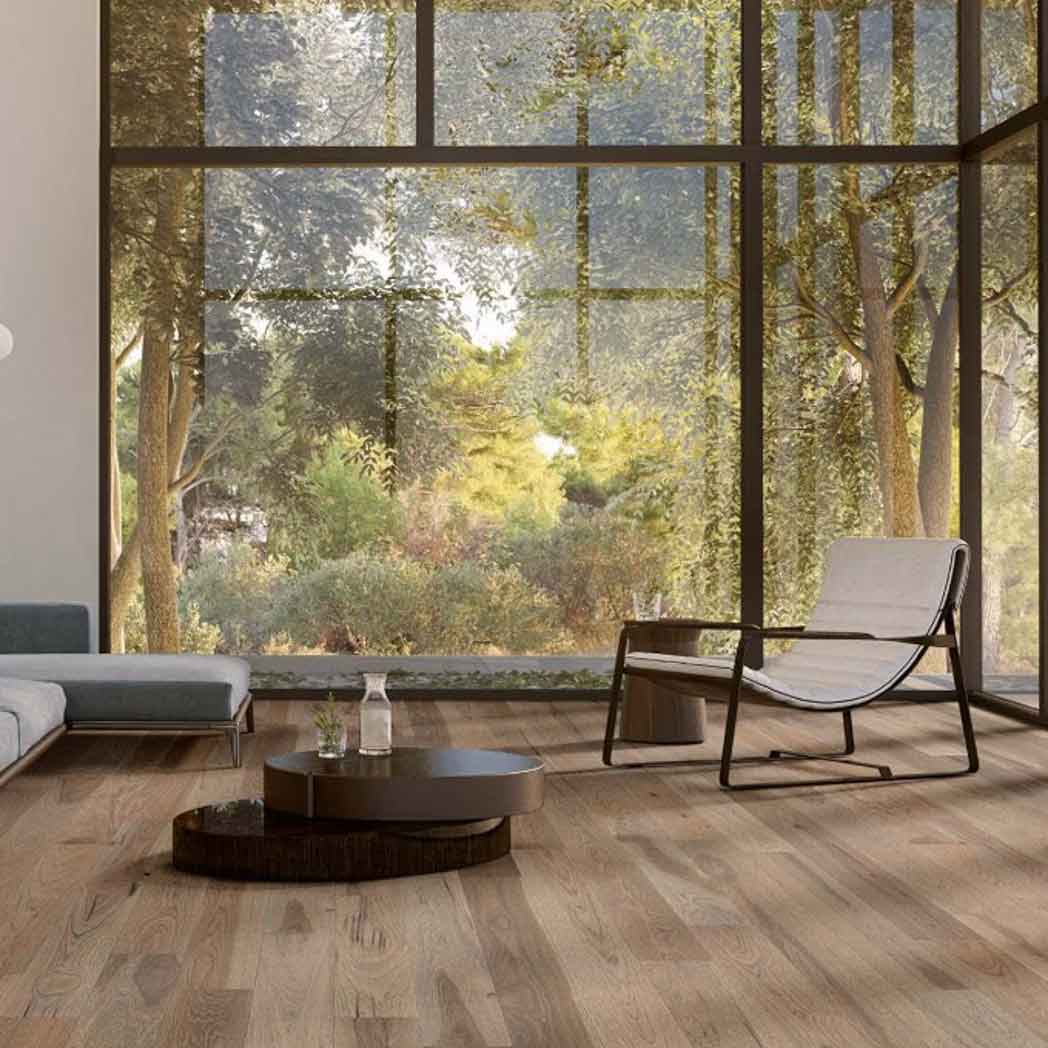 Happy Feet Engineered Hardwood Turnberry Hickory Wheat WD2014 room