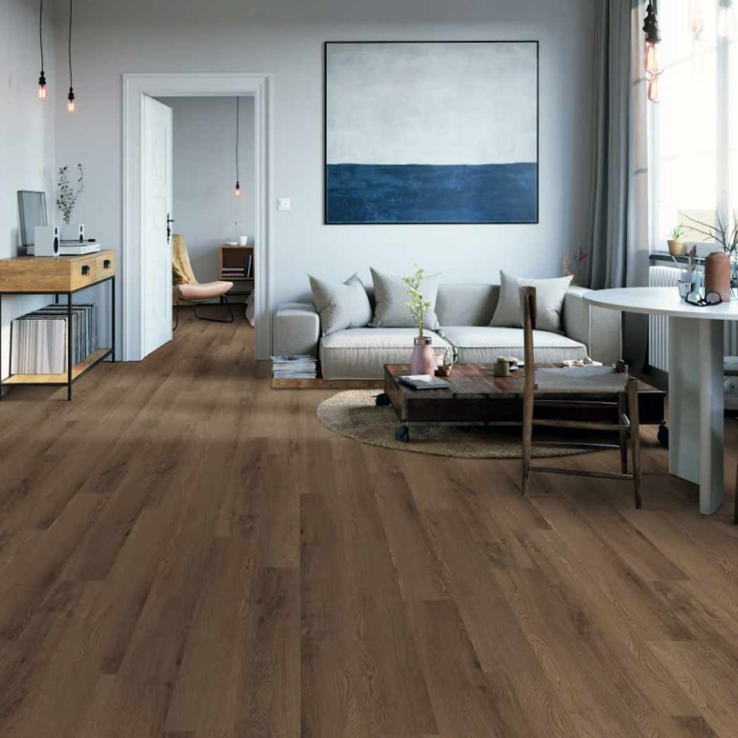 Happy Feet Glue Down LVP All Star II Gunstock HF255 room