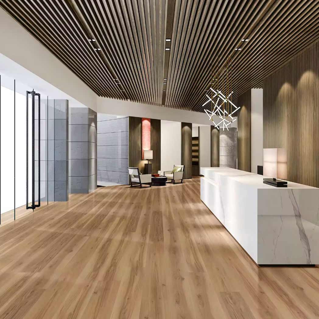 Happy Feet Glue Down LVP Dynamic Fit Natural Hickory HF1505 room