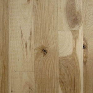 Unfinished Hickory #3 - 2 1/4" Wide 3/4" thick Strip Solid Hardwood Xulon Flooring