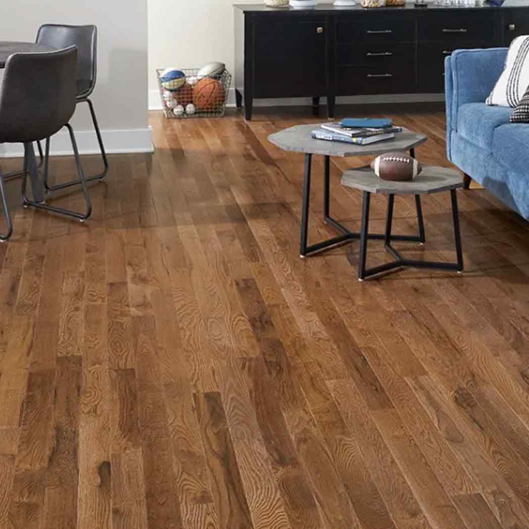 Impressions Flooring Solid Hardwood Abingdon Authentic Saddle IHC2SADAA room