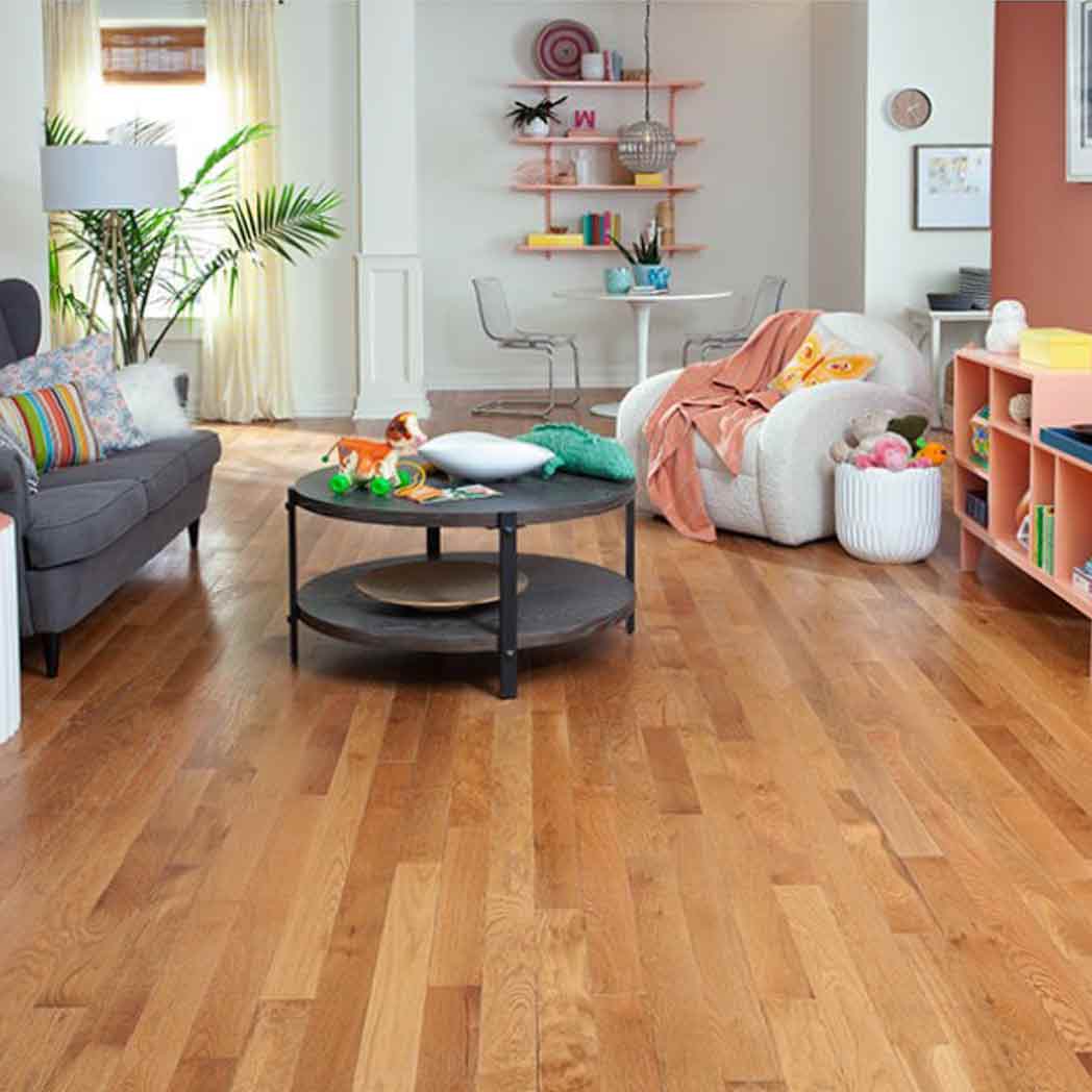 Impressions Flooring Solid Hardwood Hampton Honey IHC2HONSQ room