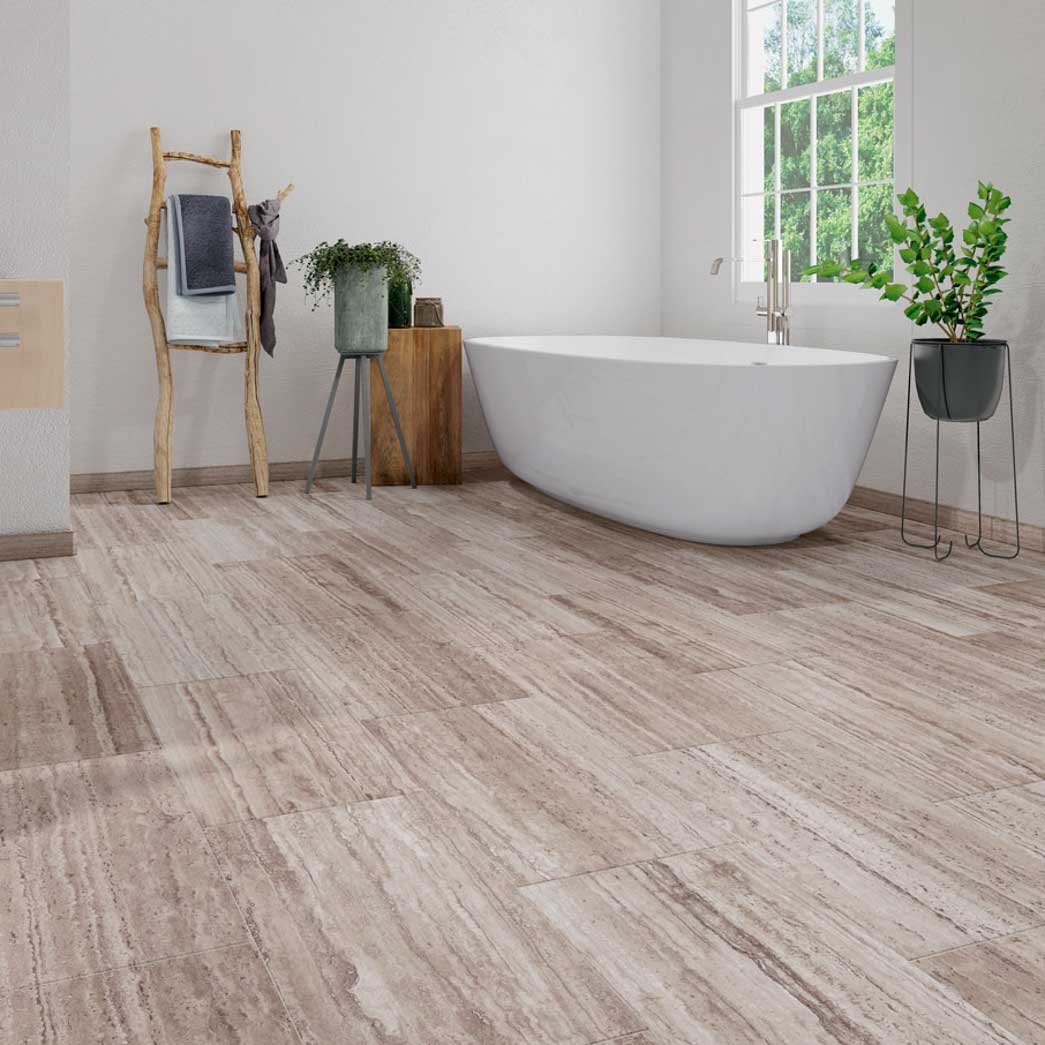 Inhaus LVP Sono Eclipse Stone Pepper Travertine INH53467PTX room