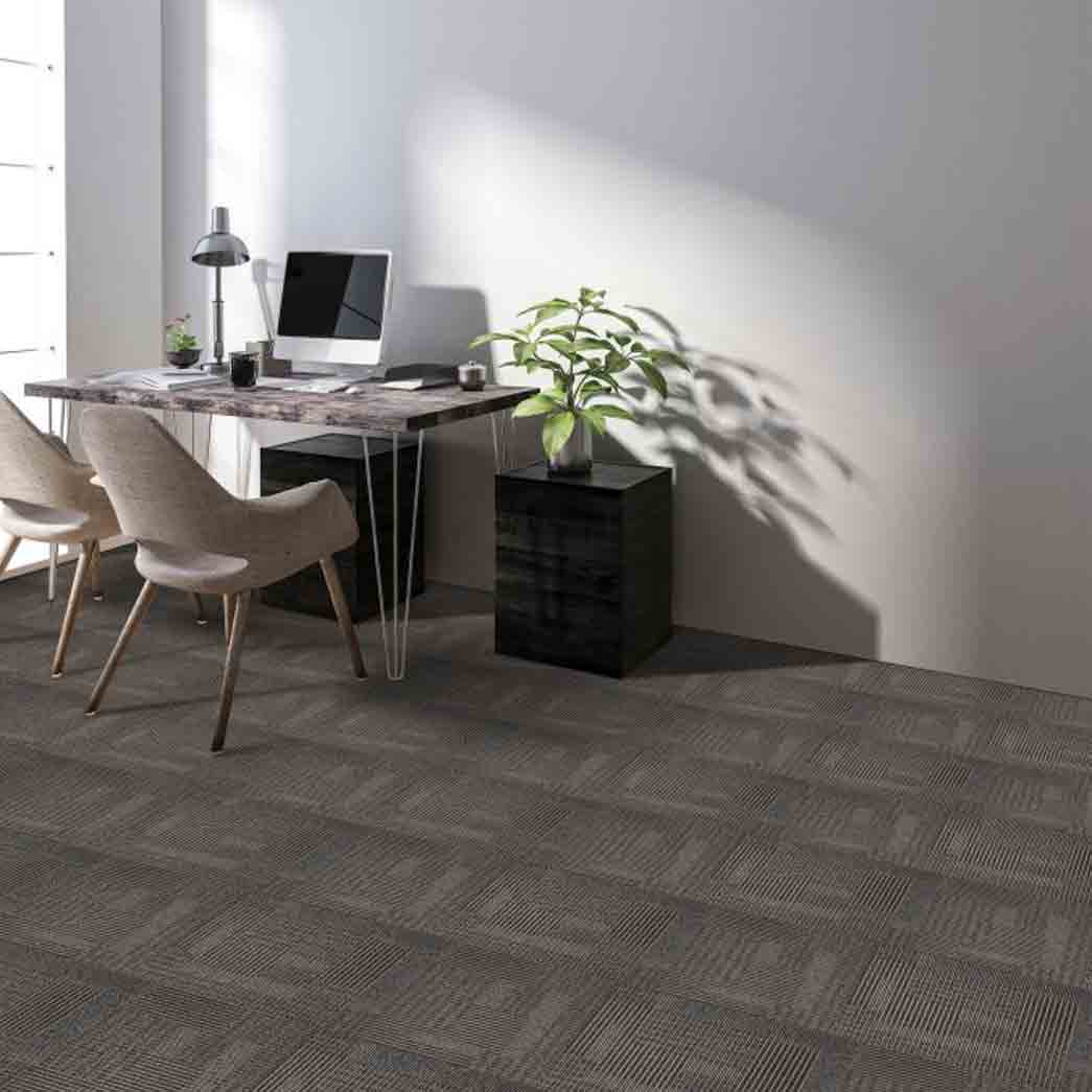 Kraus Carpet Tile Rhone Tile 7043C Graphite 02 room