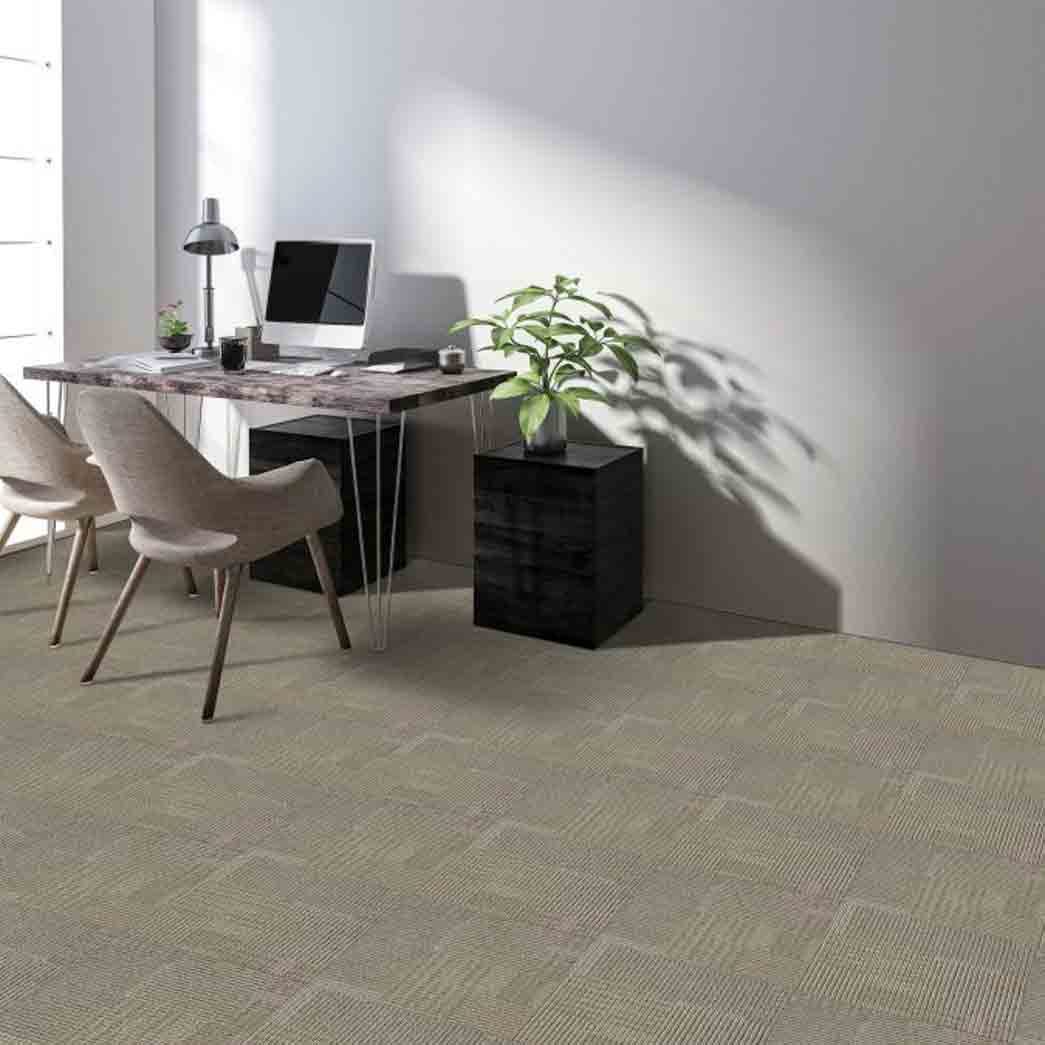 Kraus Carpet Tile Rhone Tile 7043C Khaki 06 room