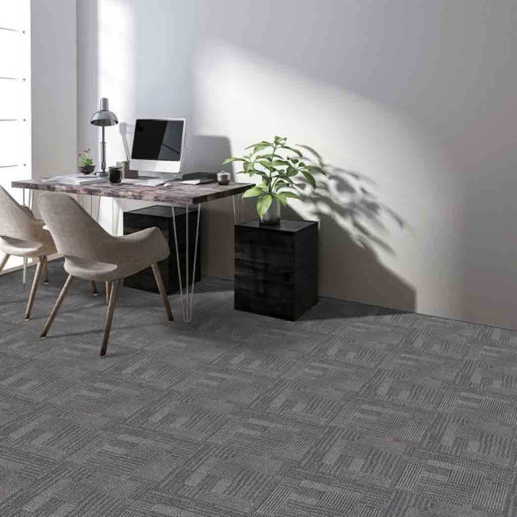 Kraus Carpet Tile Rhone Tile 7043C Steel 01 room