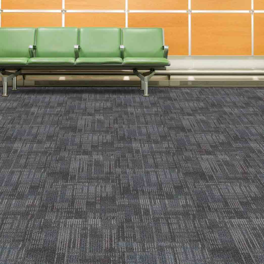 Kraus Carpet Tile Van Der Rohe Tile 7106C Graphite 46 room