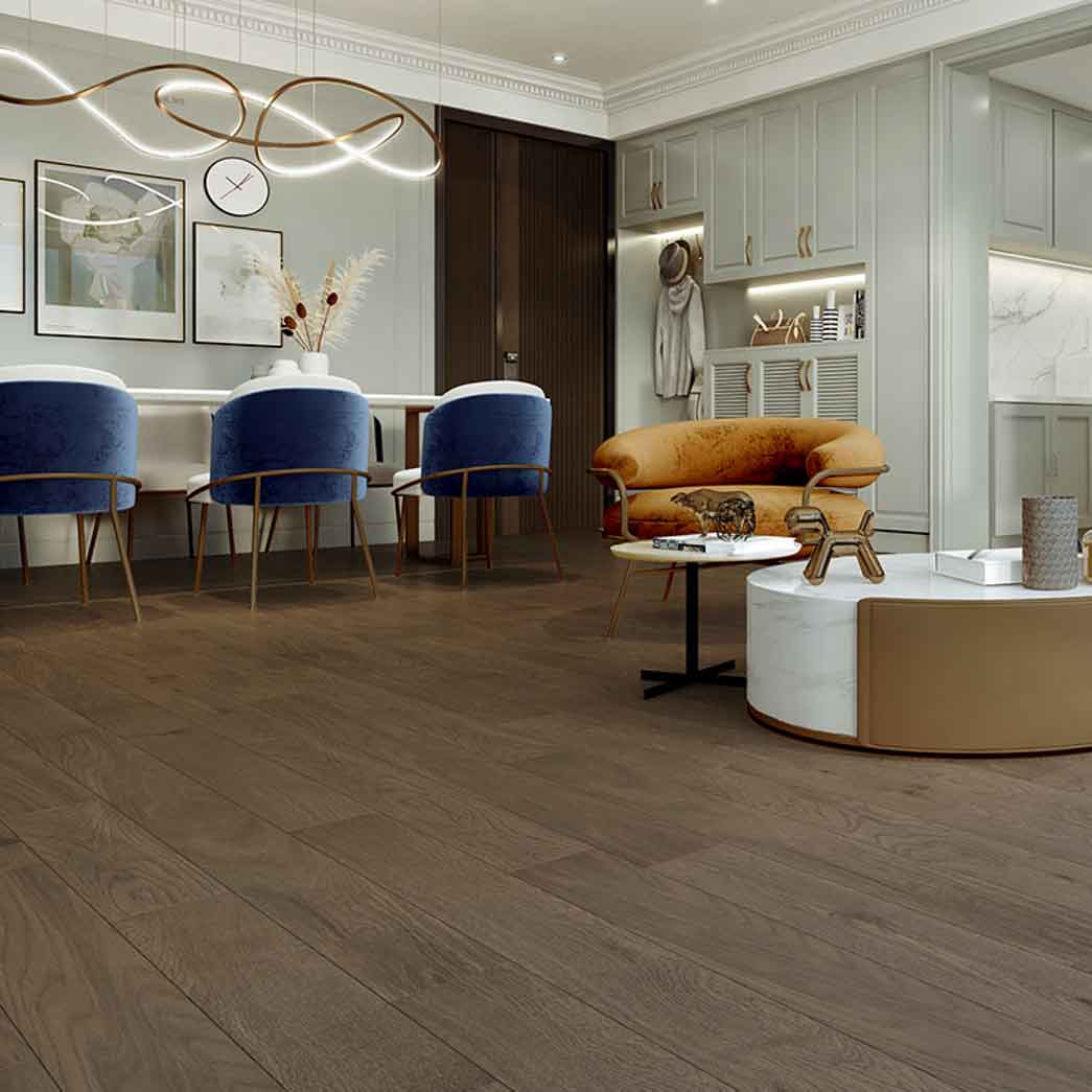 Landmark Interiors Engineered Hardwood Country Oaks Carriage House V53-TNW room