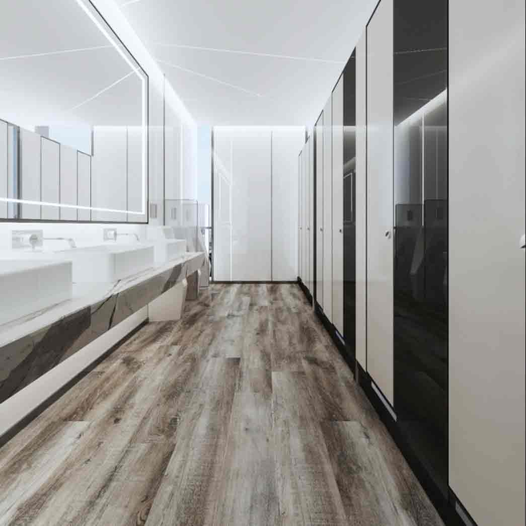 Landmark Interiors Luxury Vinyl Plank Hilltop Essential Stonebridge BR4-16SB-20 room