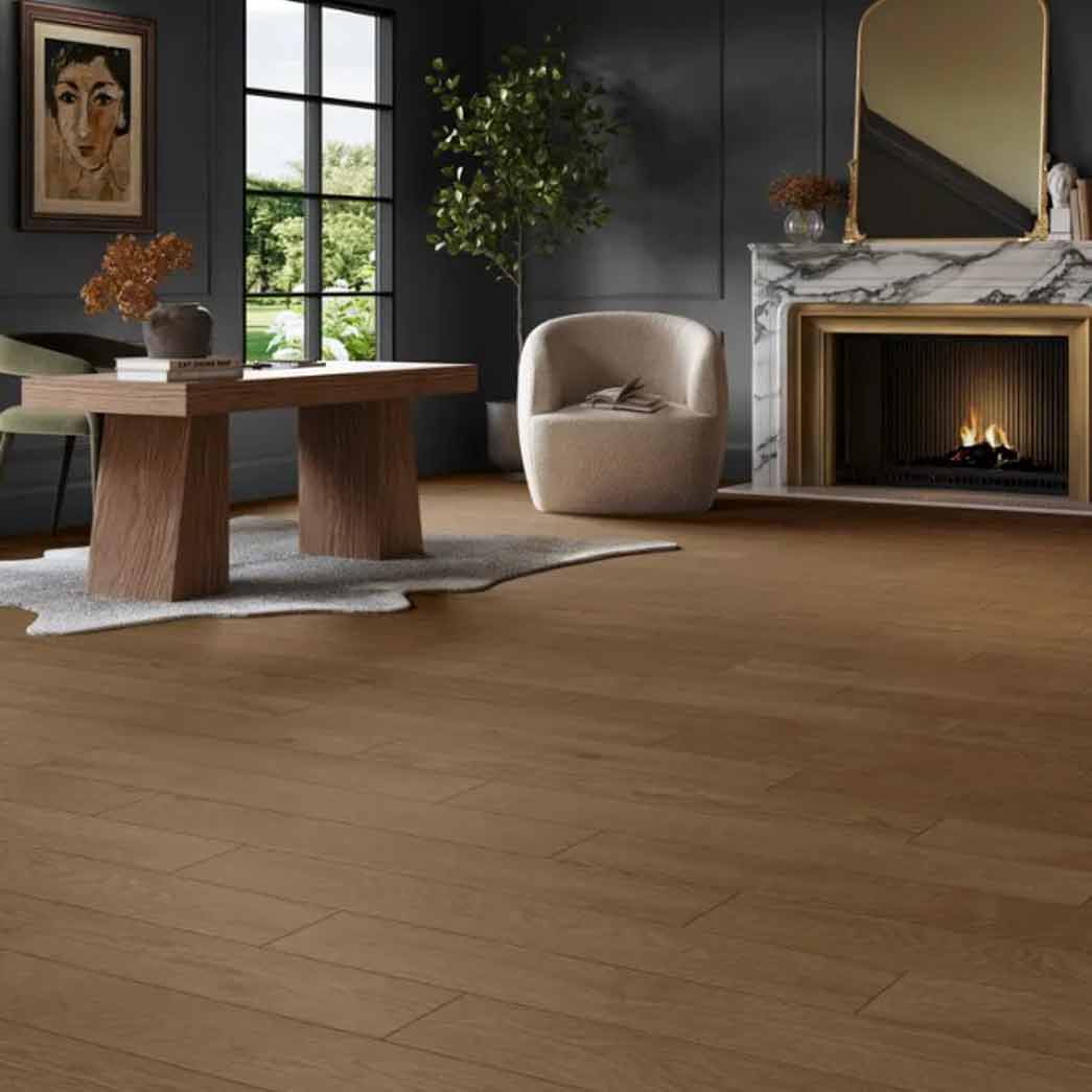 Mannington Engineered Hardwood Riverwalk Pebble RVWK07PEB1 room