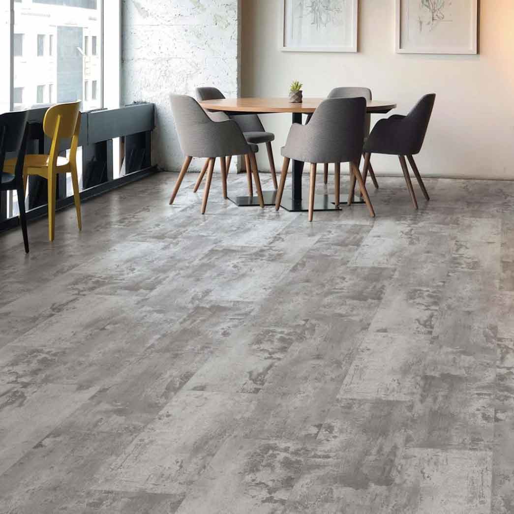 Matrexx Floors Glue Down Luxury Vinyl Plank Elegance Tile Taupestone NXF455203 room