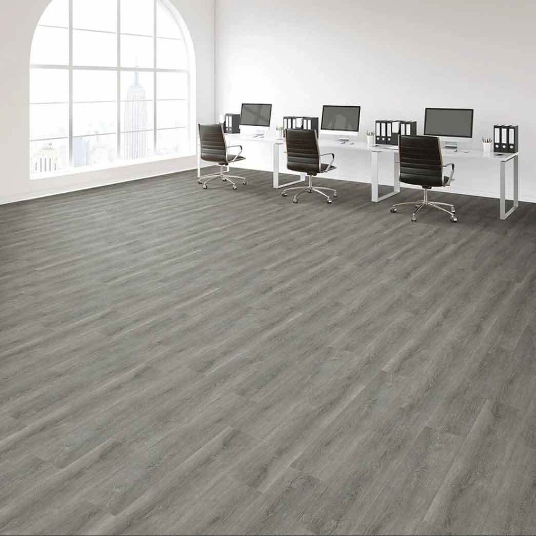 Matrexx Floors Glue Down Luxury Vinyl Plank Miracle Plus Slate Oak NXF425140725 room