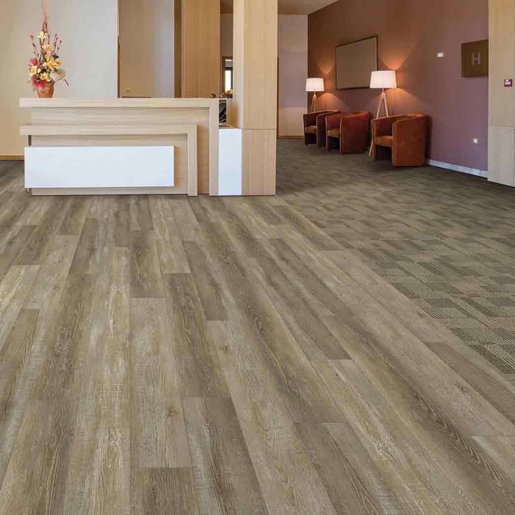 Matrexx Floors Glue Down Luxury Vinyl Plank Sawmill Road Blonde Sand Oak NXF436006 room
