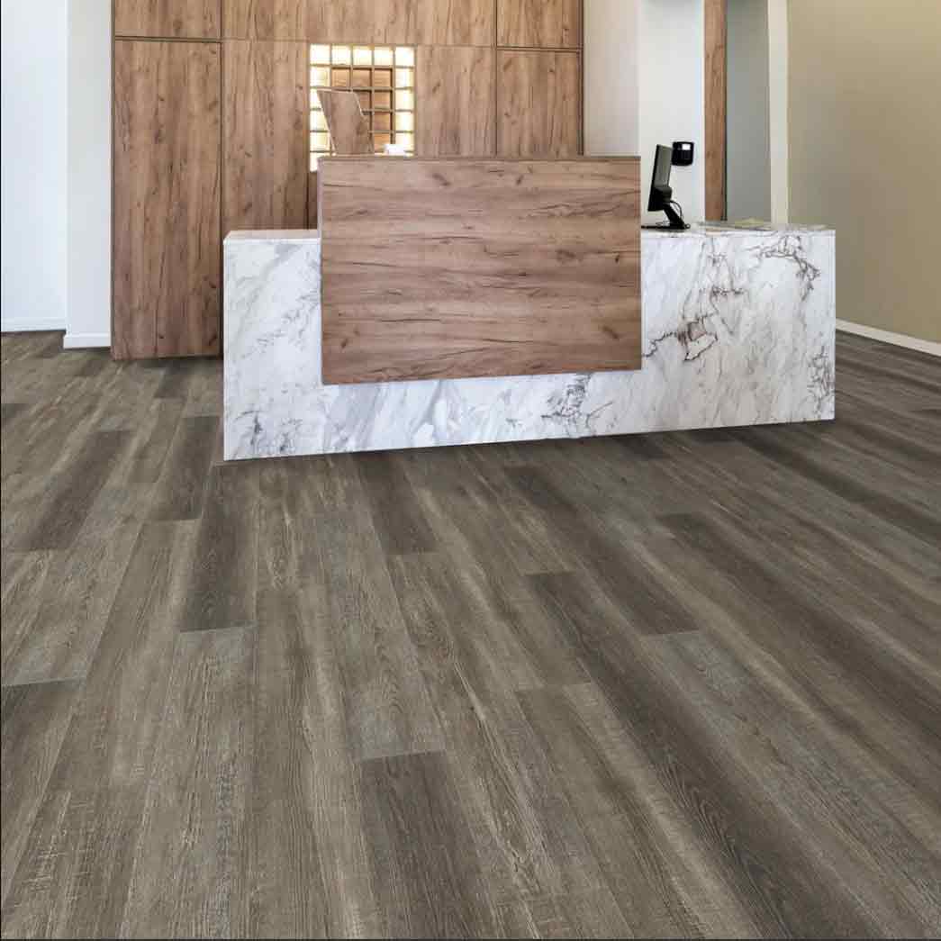 Matrexx Floors Glue Down Luxury Vinyl Plank Sawmill Road Mocha Oak NXF436008 room