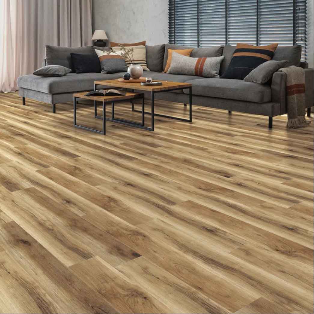Matrexx Floors SPC Luxury Vinyl Plank Cornerstone Carbonado Plank Salted Caramel NXF530305X room