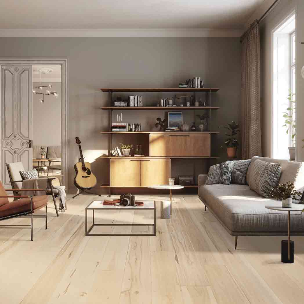 Mohawk Engineered Hardwood Cascade Hills WEK09 Raw Natural Hickory 02 room