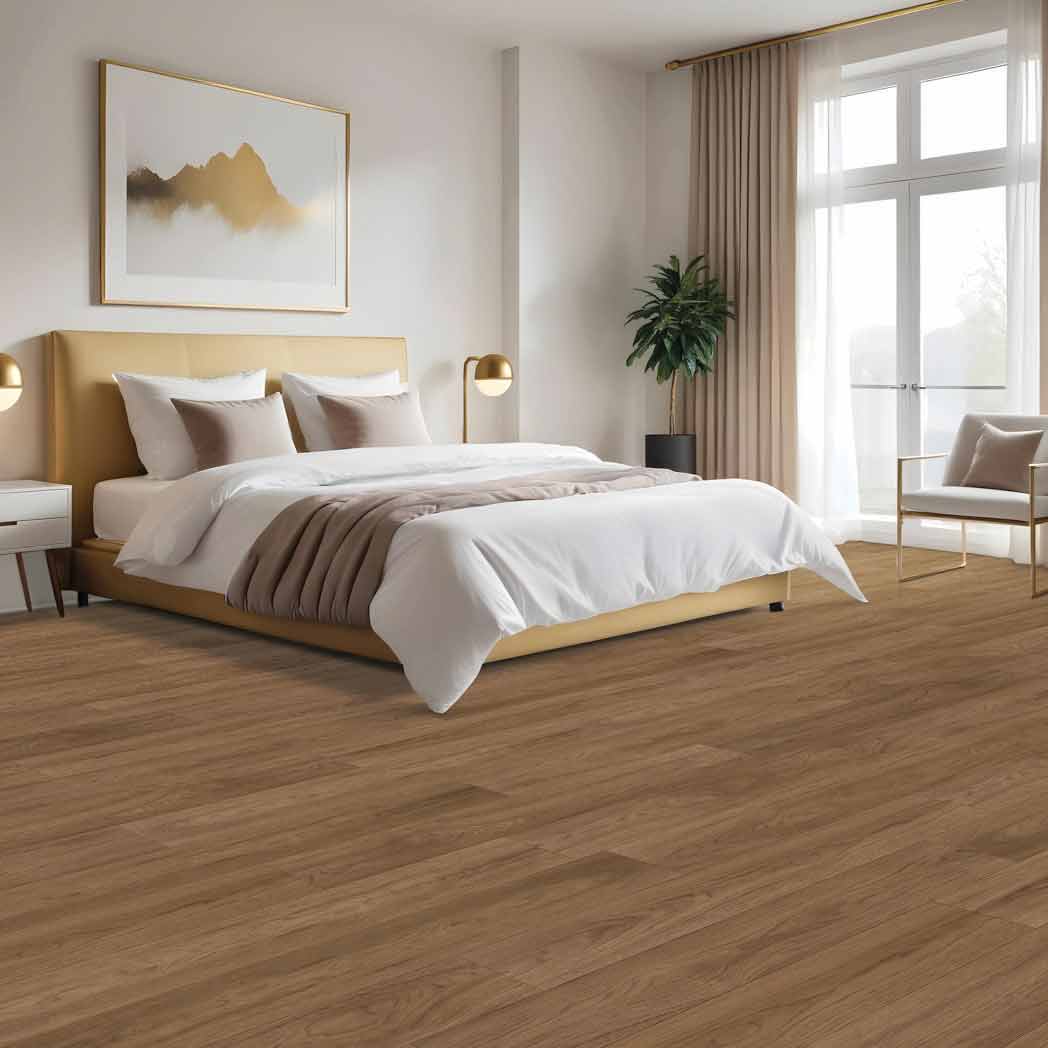 Mohawk Laminate Woodstock Knoll AP CDL57 Mocha Hickory 851 room