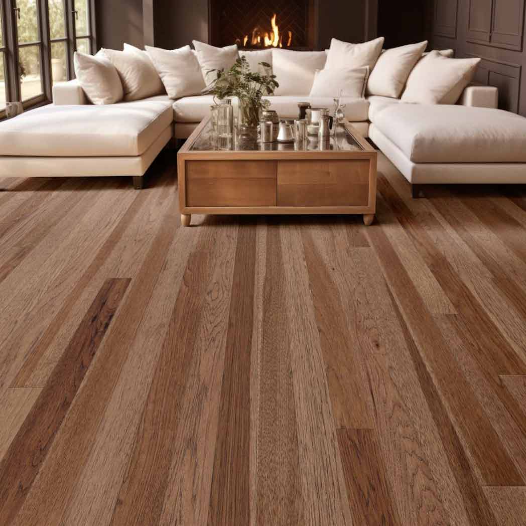Mullican Solid Hardwood Mystic Grove Hickory Shadow MLC50405 room
