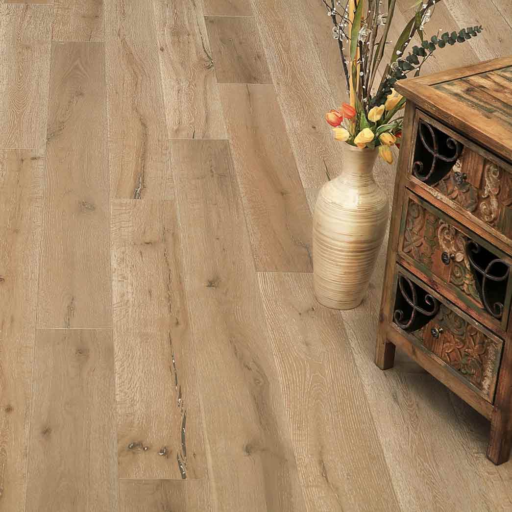 Naturally Aged Flooring Engineered Hardwood Wirebrushed Series 91199 Notting Hill 3 room