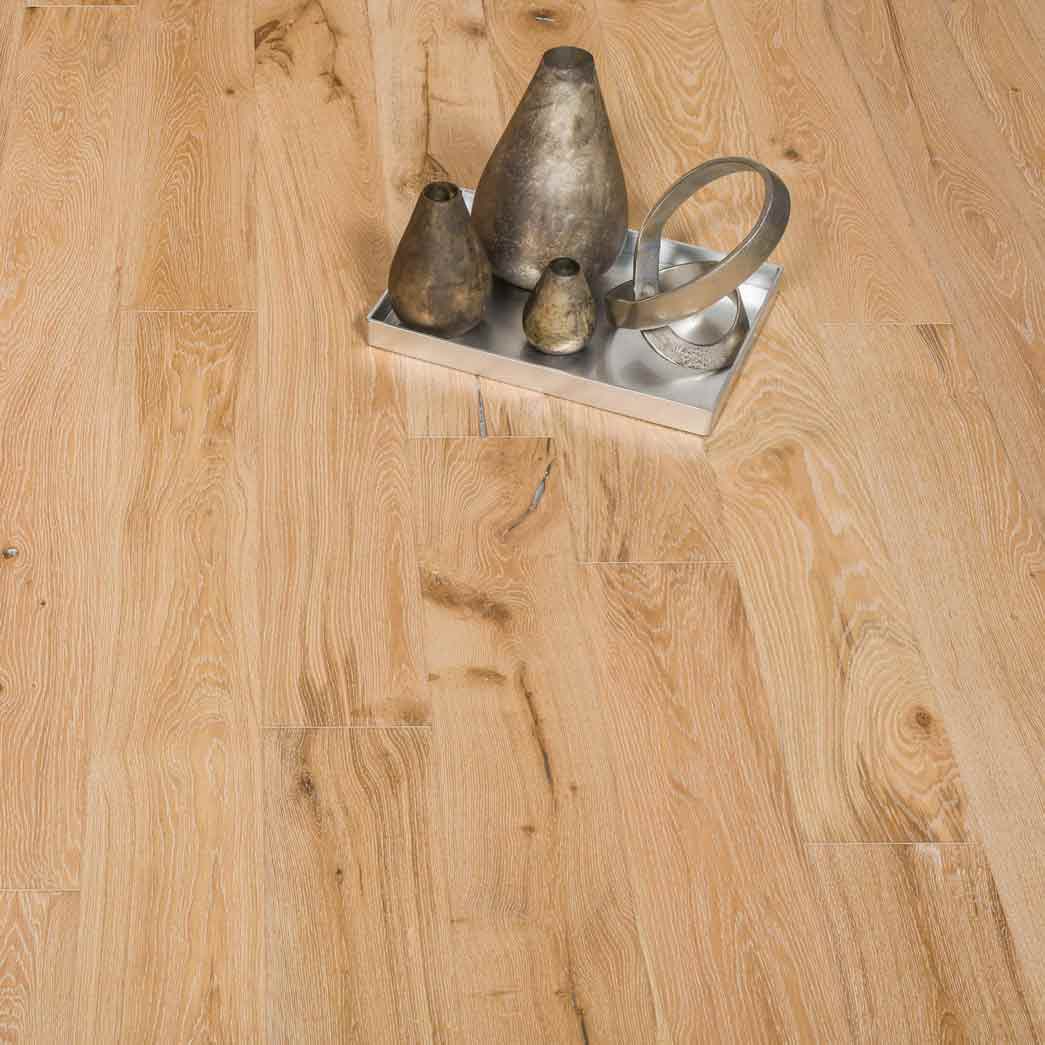Naturally Aged Flooring Engineered Hardwood Wirebrushed Series 91199 Snow Cap 6 room