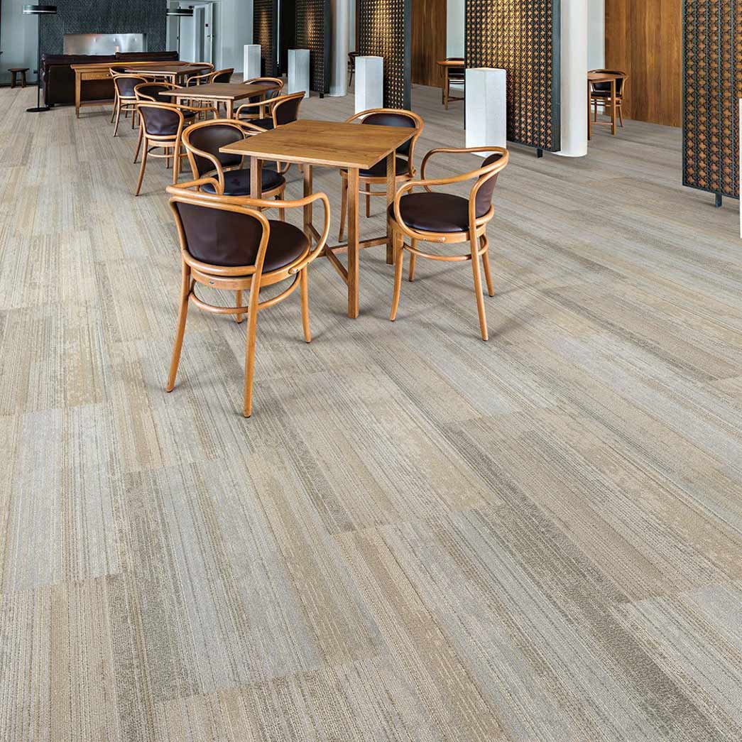 Next Floor Carpet Tile Element Camel NF764001 room