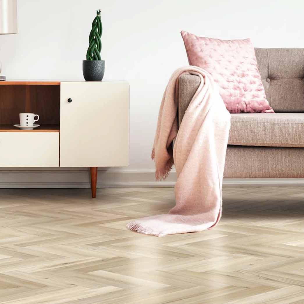 Norwood Hill European Walnut Engineered Hardwood Carriage Herringbone Noblesse DMEWHB009 room