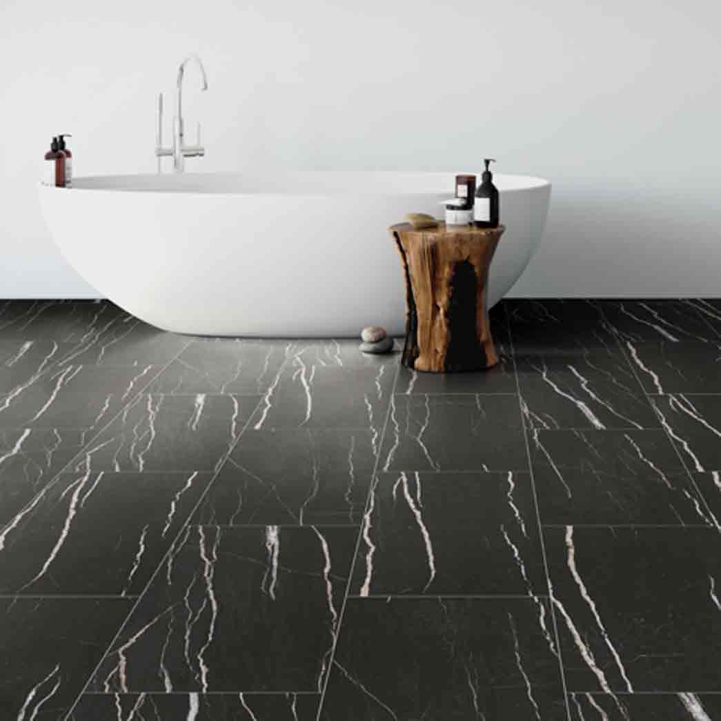 Progen 12x24 LVT Marquina Nero TAR270288012 room