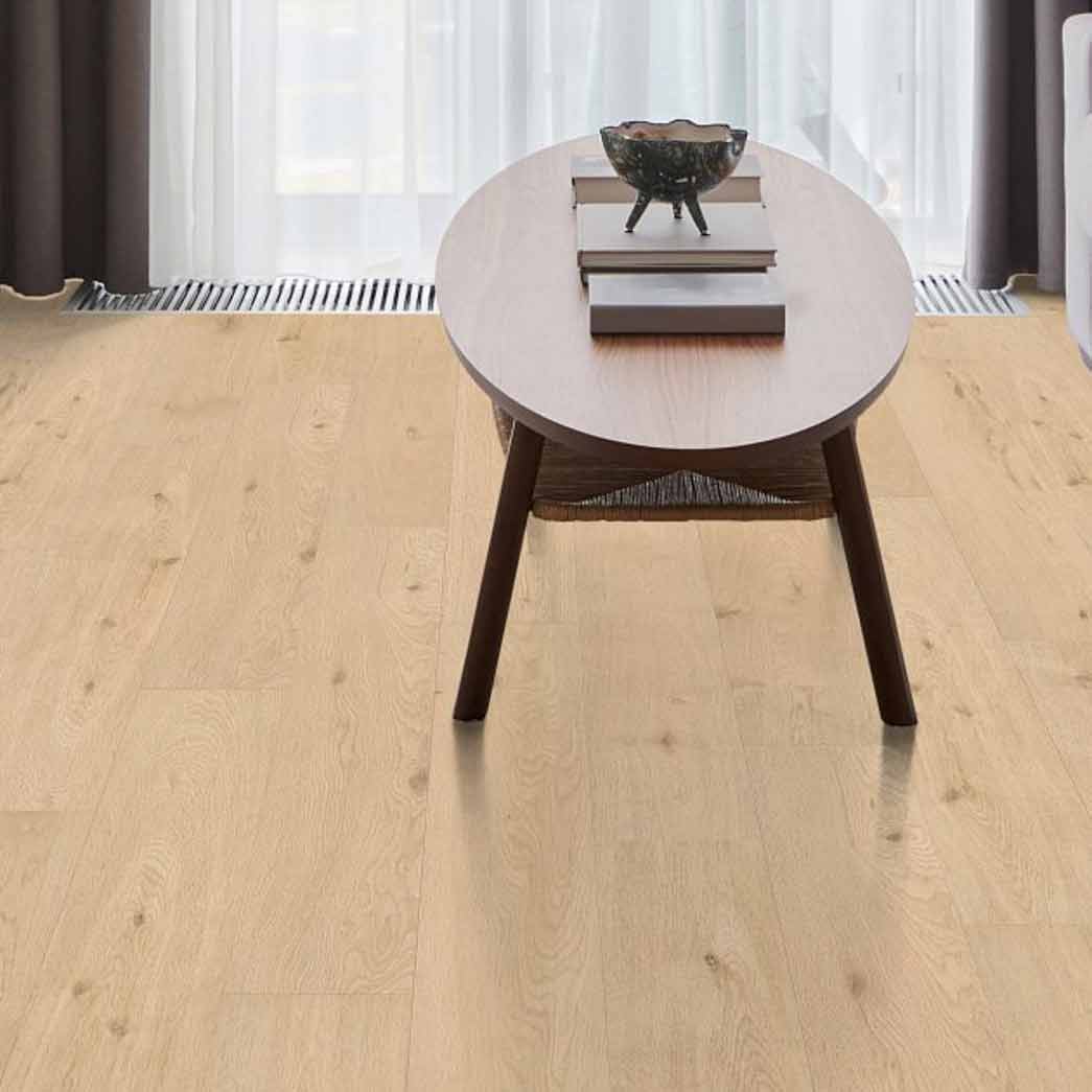 Shaw Laminate Oak Crest SL120 Waterbury Cream 01050 room