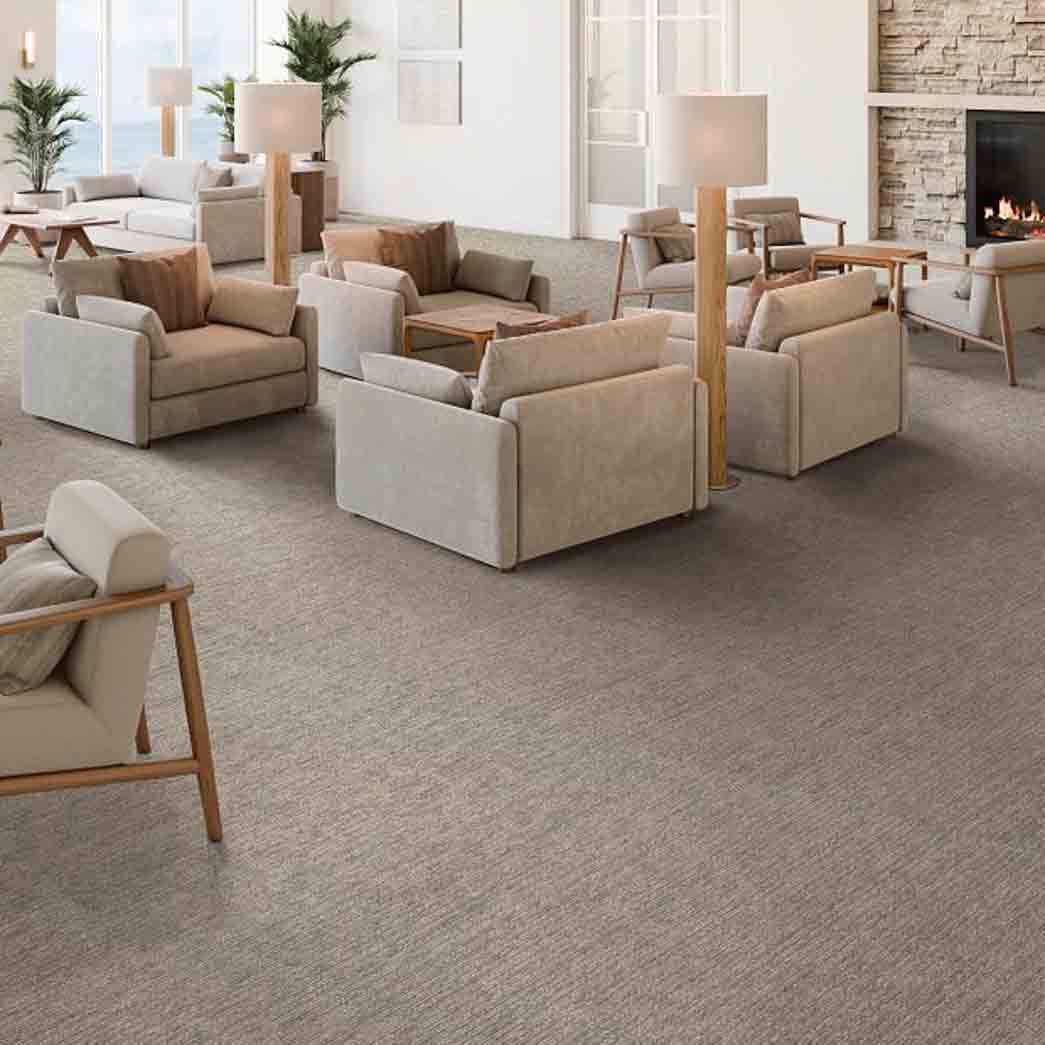 Shaw Philadelphia Commercial Carpet Tile Mottled 54945 Antique Pearl 00100 room