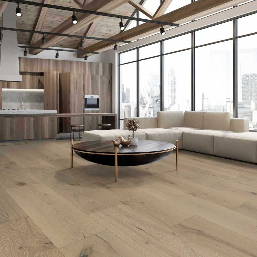 Stanton Carpet European White Oak Engineered Hardwood Lexington Cappuccino 18202 room