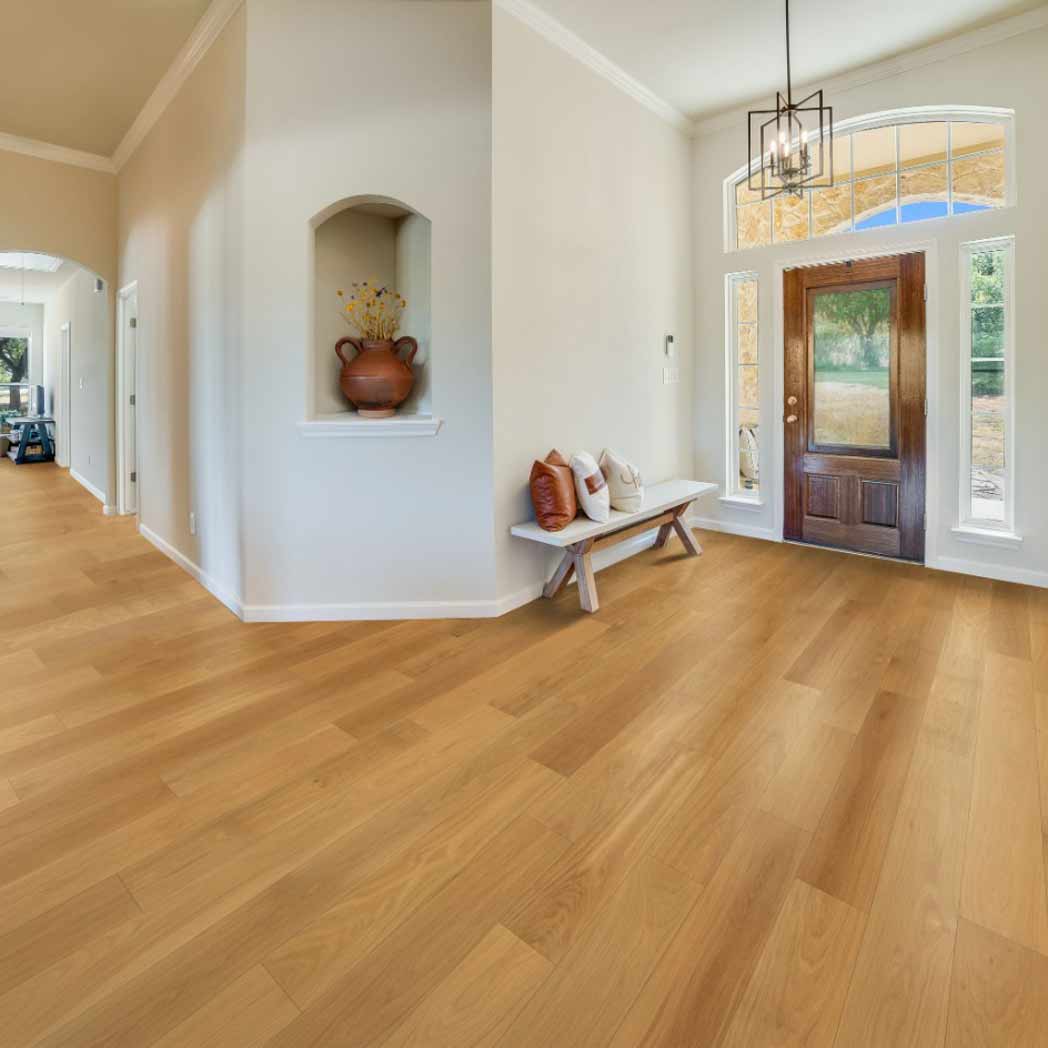 Stanton Carpet French White Oak Engineered Hardwood Hudson Rattan 82506 room