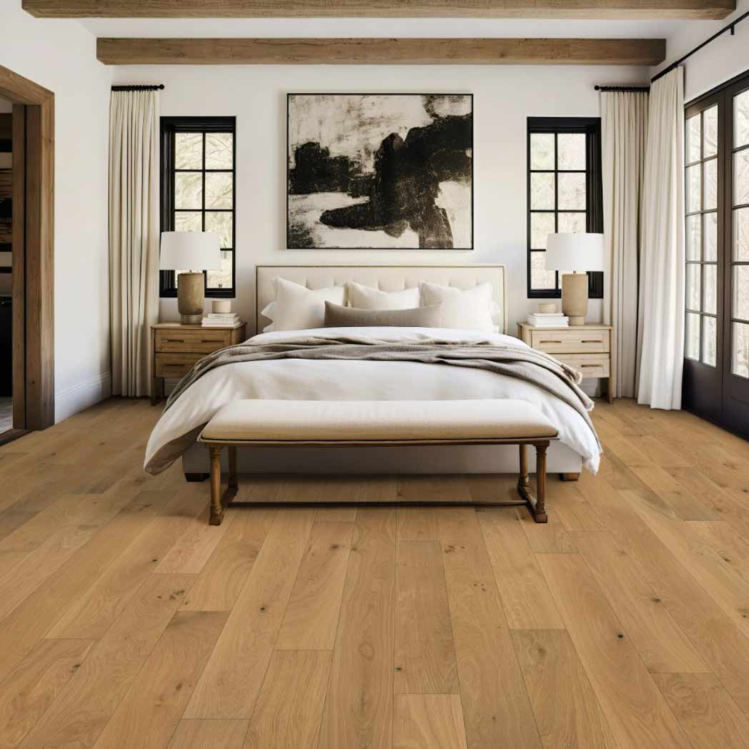 Stanton Carpet French White Oak Engineered Hardwood SoHo Prairie 19802 room